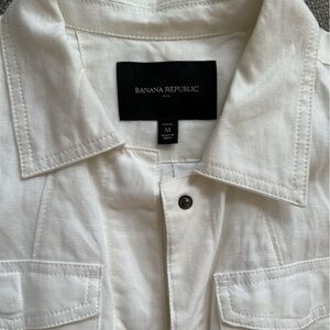 Banana Republic Cream Linen Jacket